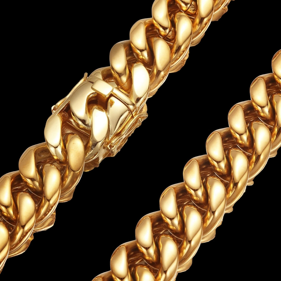 6MM-20MM Prong Box Clasp Luxury Stainless Steel Necklace Chain