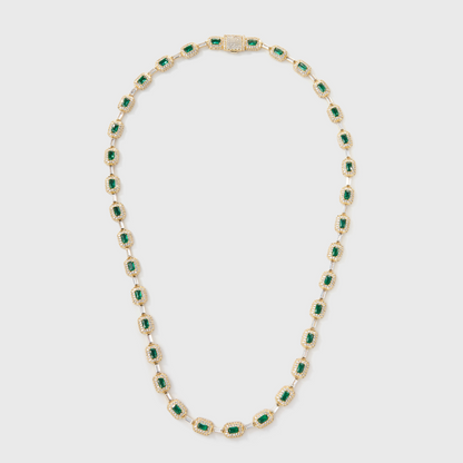 Green Gemstone Chain (Gold) - 7mm