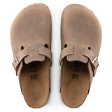 Unisex Boston Oiled Leather Tobacco Brown Regular/Wide