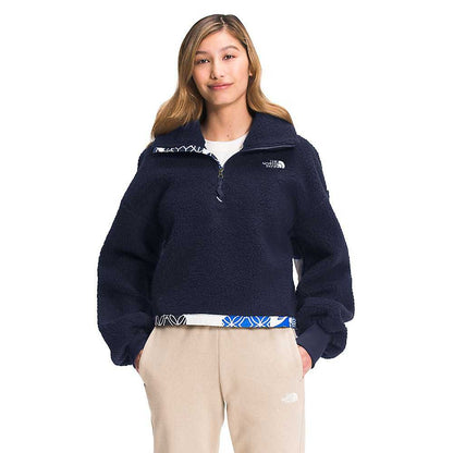 The North Face Womens Printed Platte Sherpa 1/4 Zip Top