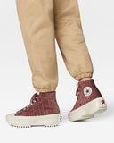 Run Star Hike Platform Striped Knit High Top