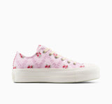 Chuck Taylor All Star Lift Platform Rose Cross Stitch Low Top