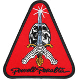 Powell Peralta Skull and Sword Red Patch - 4.5"
