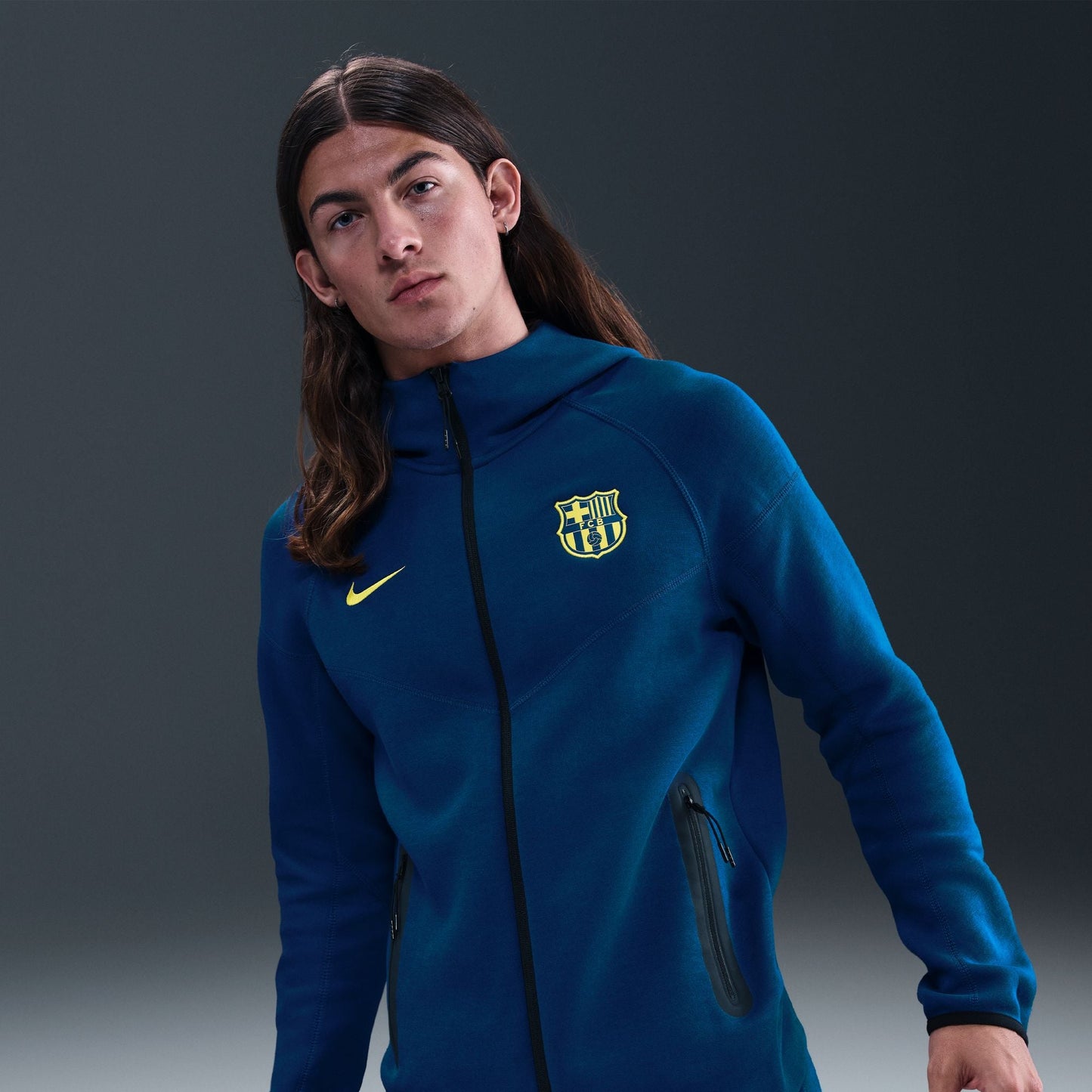 Nike FC Barcelona Tech Windrunner Fourth Men's Soccer Fleece Full-Zip Jacket