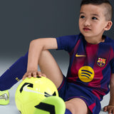 Nike FC Barcelona 2025/26 Stadium Home Little Kids' Soccer Replica 3-Piece Kit