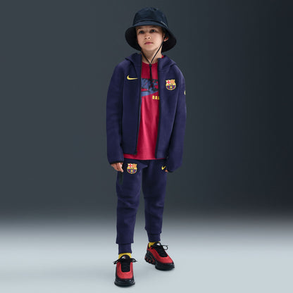 Nike FC Barcelona Tech Big Kids' (Boys') Soccer Fleece Full-Zip Hoodie