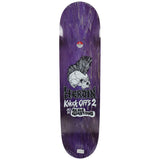 Heroin Skateboard Deck Aaron Wilson KO2 Skull Priest 8.5" x 32.2"