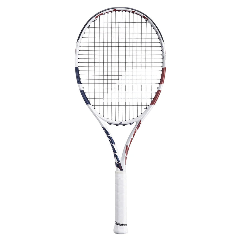 Babolat Boost Drive Tennis Racquet White Blue Prestrung