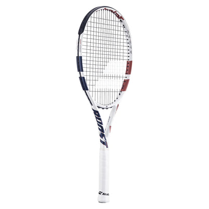 Babolat Boost Drive Tennis Racquet White Blue Prestrung