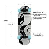 Loaded Ballona Orca Longboard Complete - Fat Free 77a Blue