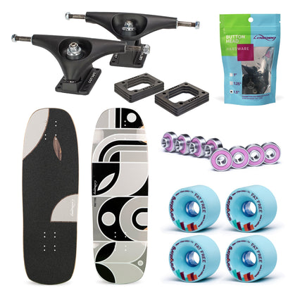Loaded Ballona Orca Longboard Complete - Fat Free 77a Blue