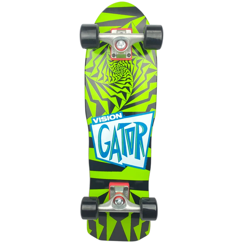 Vision Gator II Mini Cruiser Complete - 8″ Black/Green