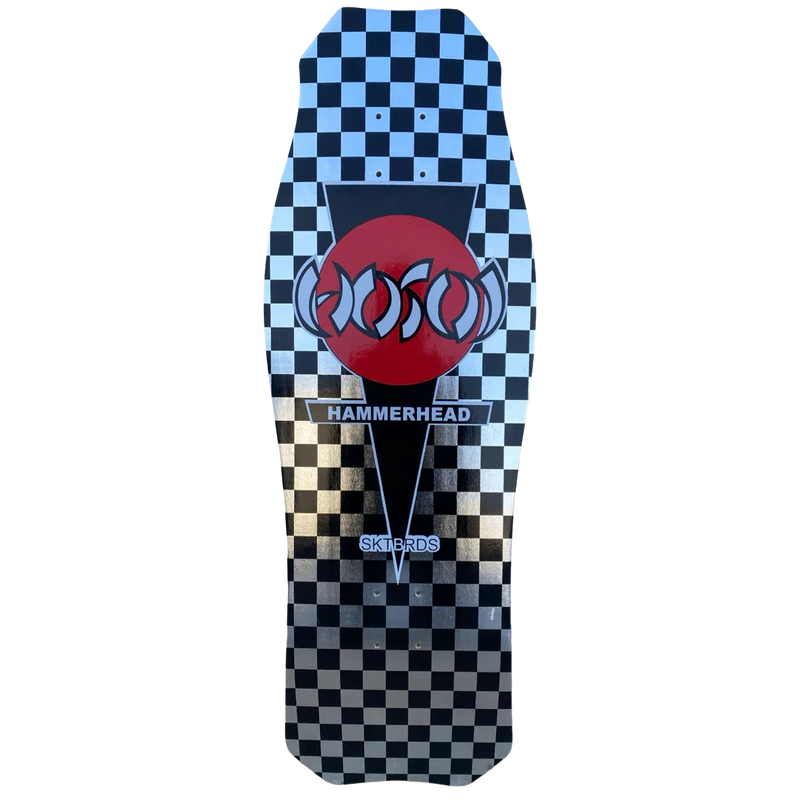 Hosoi O.G. Hammerhead Checkerboard Limited Colorway Deck - 10.5″ Silver Foil
