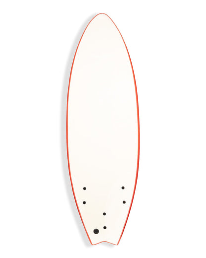 BEETLE 5'5 Soft Top Surfboard - Red/White