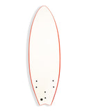 BEETLE 5'5 Soft Top Surfboard - Red/White