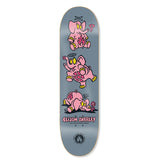 Black Label Skateboard Deck Elijah Akerley Pink Elephants Grey 8.25" x 32.12"