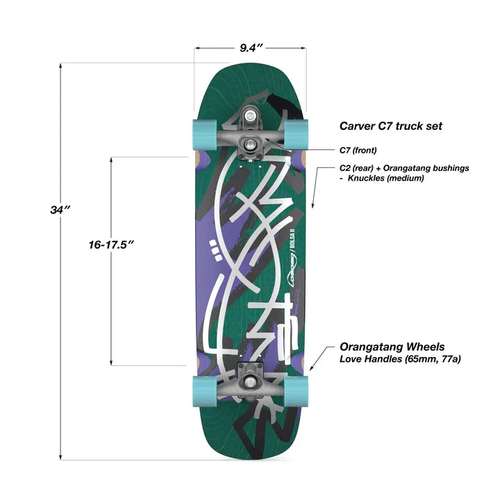 Loaded Bolsa II C7 Surfskate Complete - Jazz