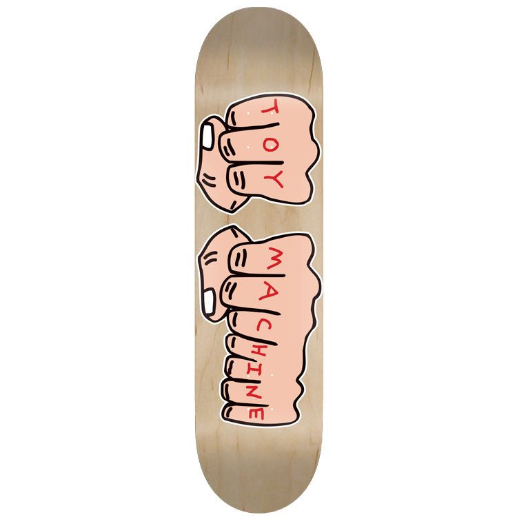 Toy Machine Skateboard Deck Fists Natural 8.0" x 32"
