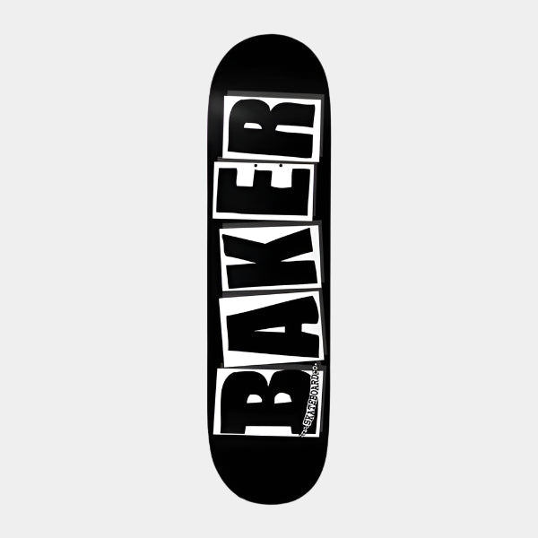 Baker Skateboards Brand Logo Deck 8.475" Black - White