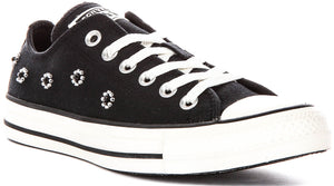 Converse Chuck Taylor A16679C In Black Flower Beads