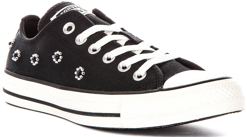 Converse Chuck Taylor A16679C In Black Flower Beads