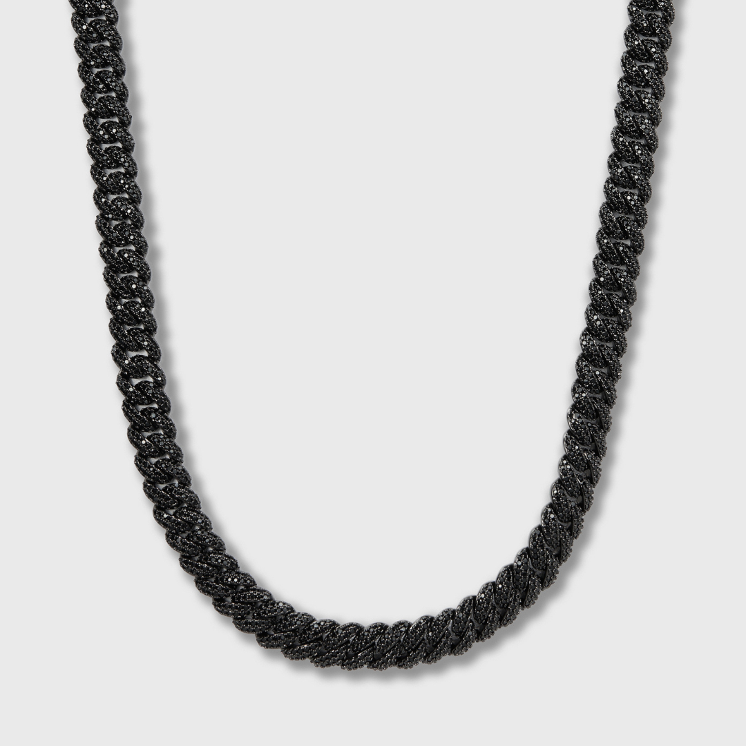 Iced Cuban Chain (Black) - 10mm