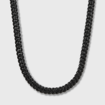 Iced Cuban Chain (Black) - 10mm