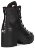 Converse Chuck 70 De Luxe Heel A12346C In Black Moc Croc