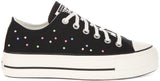 Converse All Star Lift A19141C In Black Multicolour Studs For Women