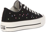 Converse All Star Lift A19141C In Black Multicolour Studs For Women