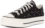 Converse All Star Lift A19141C In Black Multicolour Studs For Women
