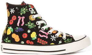 Converse Chuck Taylor A16044C All Star Hi In Black Fruit Print