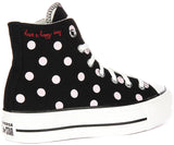 Converse All Star Polka Dot Lift A10688C In Black Pink for Women