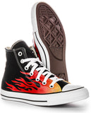 Converse 171130C All Star Flame Hi In Black Red