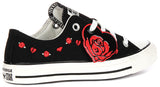 Converse All Star Low A13651C Rose & Hearts In Black Red