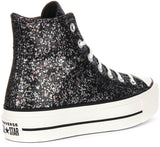 Converse All Star Lift A09551C In Black Silver Metalic