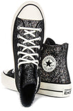 Converse All Star Lift A09551C In Black Silver Metalic