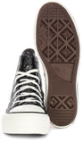 Converse All Star Lift A09551C In Black Silver Metalic