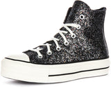 Converse All Star Lift A09551C In Black Silver Metalic