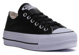 Converse 561681C CT All Star Low Platform Trainer In Black White For Women
