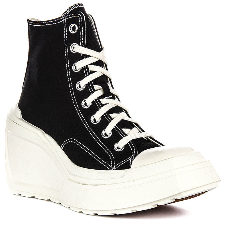 Converse A06478C De Luxe Wedge In Black White For Women
