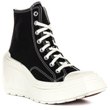 Converse A06478C De Luxe Wedge In Black White For Women