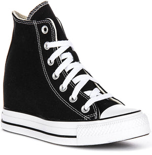 Converse All Star Wedge A11909C In Black White For Women