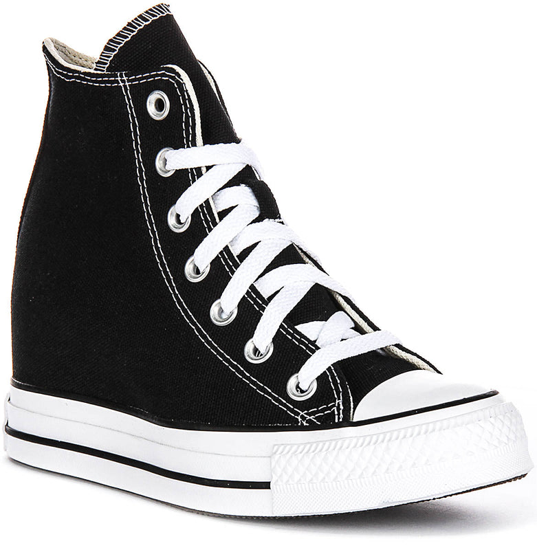 Converse All Star Wedge A11909C In Black White For Women