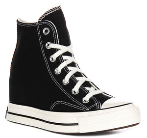 Converse Chuck 70s A12563C Wedge In Black White Platforms