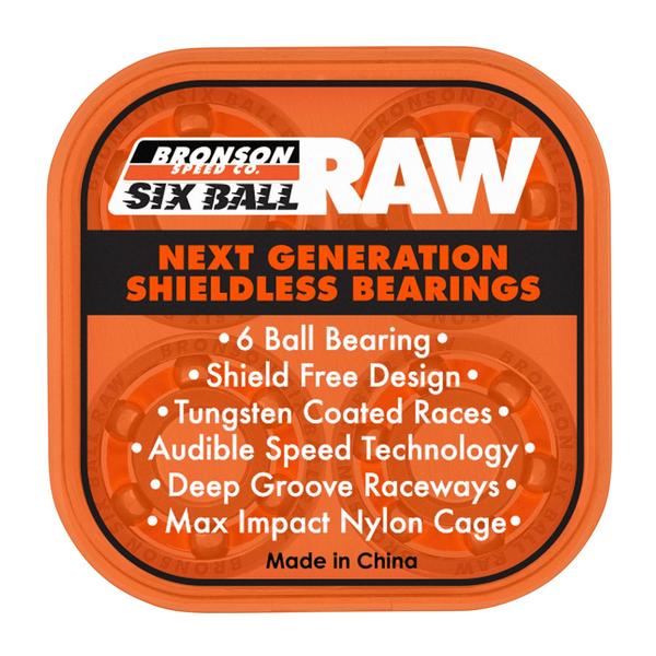 Bronson Speed Co. 6-Ball RAW Shieldless Bearings