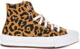 Converse A16551C In Brown Leopard Print For Junior