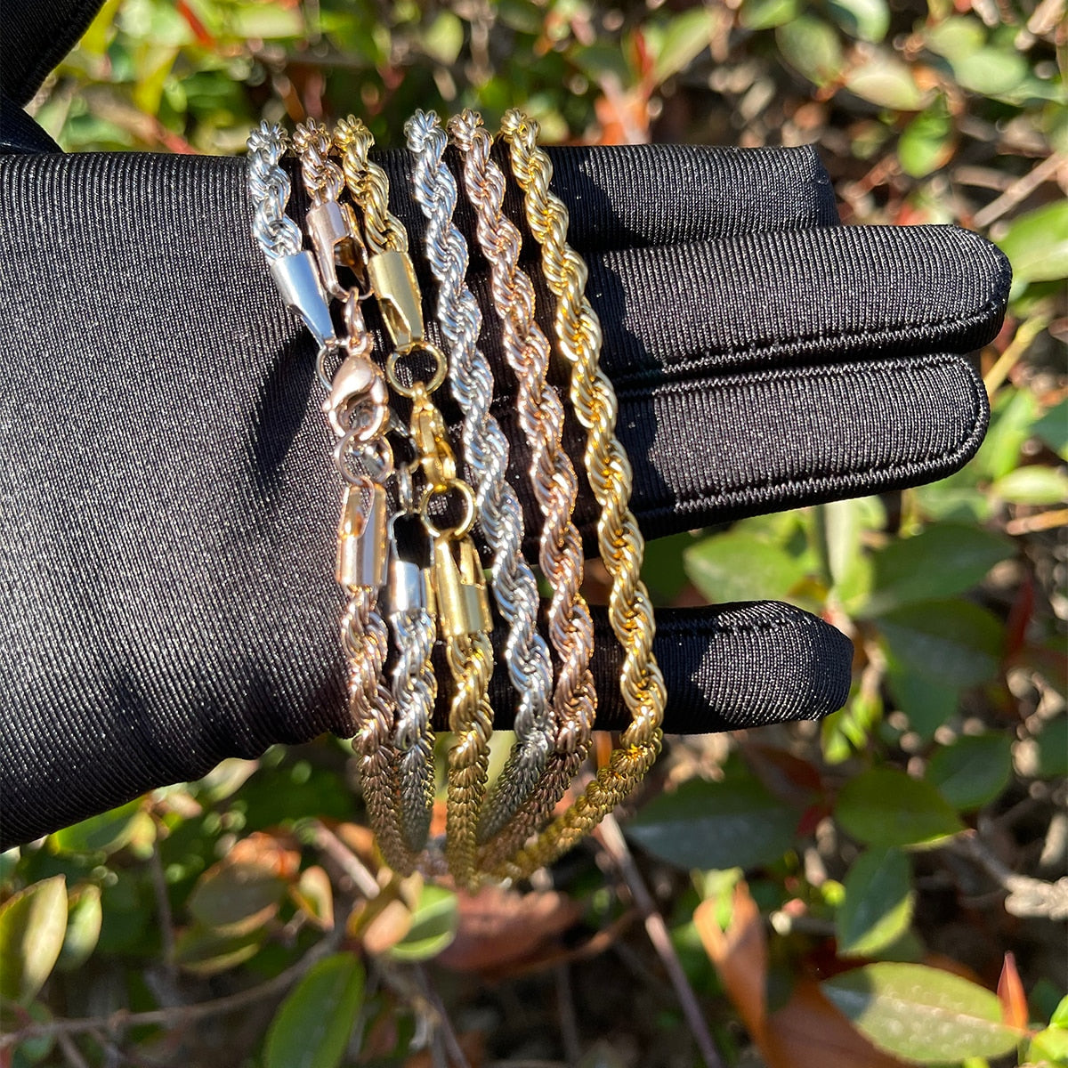 5MM Stainless Steel Rope Chain Necklace