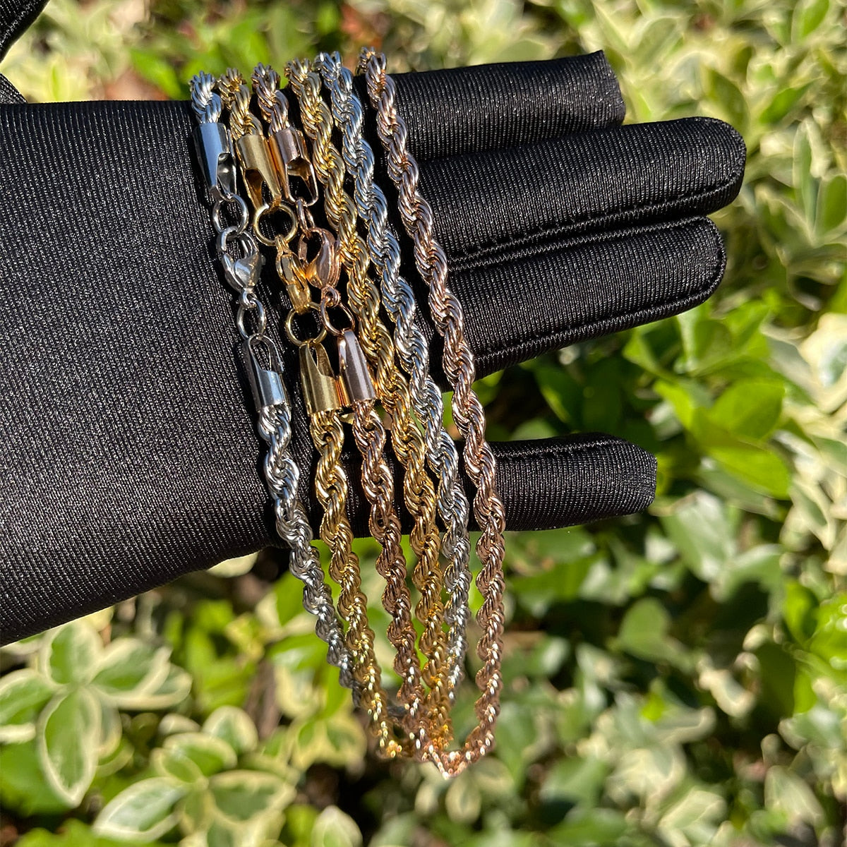 5MM Stainless Steel Rope Chain Necklace