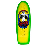 Dogtown Skateboard Deck Bull Dog OG 70s Classic Yellow/Green 10" x 29.622"